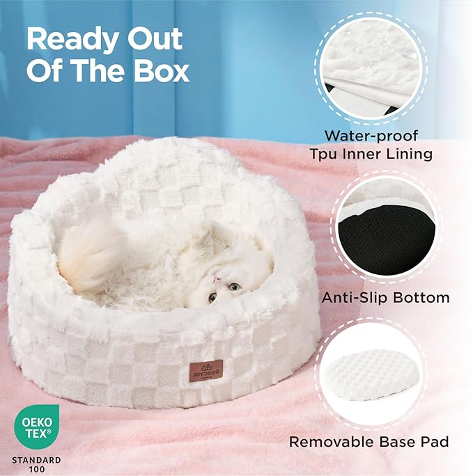 Joydeco Cloud Dog Bed for Small Dogs & Cats, Washable Pet Bed - Image 4