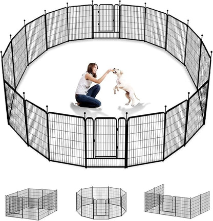 Dog Playpen Outdoor 40 inch 16 Panels Indoor Dog Pen by Jhsomdr