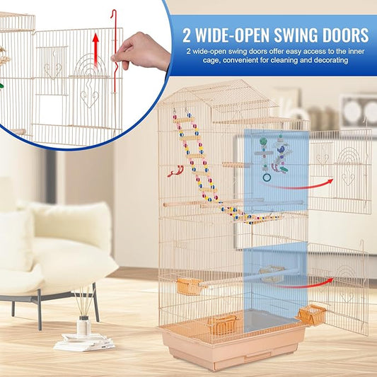 FDW 39 Inch Bird Cage Parakeet Cage - Image 2