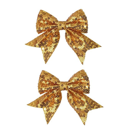 3-inch Sequined Bow Hair Clips For Baby Girls, Kids and Young Women Birthday by Koolgil