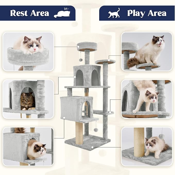58.5inch Large Cat Tree Tower Condo - Image 4