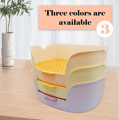 15.1"X11.0" Large Rabbit Litter Box, Plastic Square Rabbits Potty Trainer - Image 7