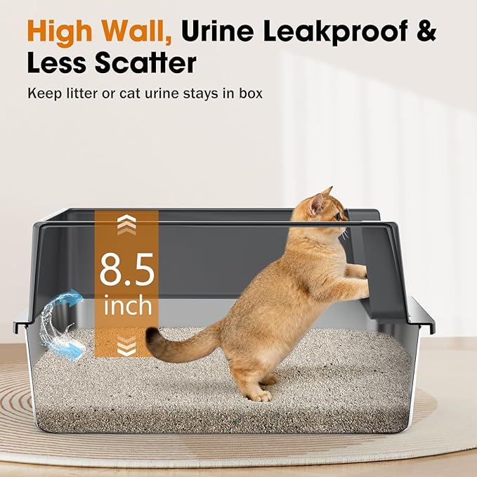 2PACK Stainless Steel Cat Litter Box - Image 3