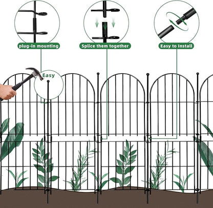 Decorative Garden Fence 31in x10ft, 10 Pack No Dig Fence Animal Barrier - Image 4