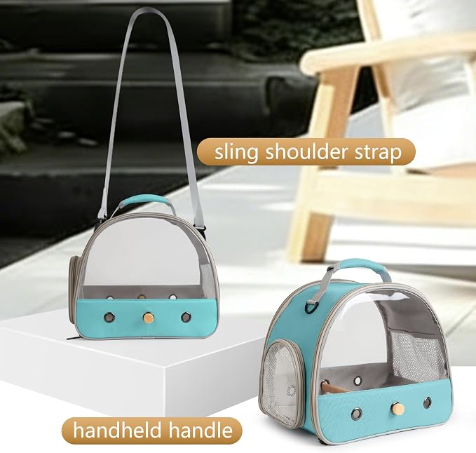 Small Bird Travel Cage Carrier, Portable Parrot Parakeet Carrier - Image 4