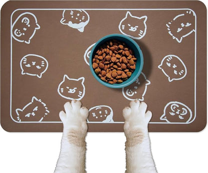 YCT Cat Food Mat for Pet Dog Food Mat, Cat Mat for Food and Water, Cat Feeding by YCT
