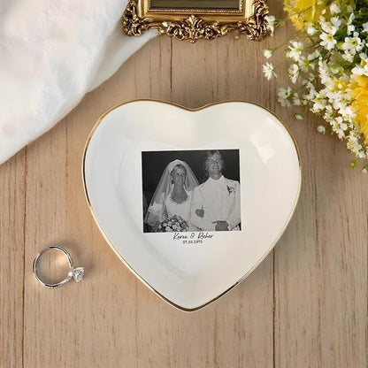 Custom Photo Ring Dish, Personalized Picture Trinket Tray, Wedding Anniversary - Image 5