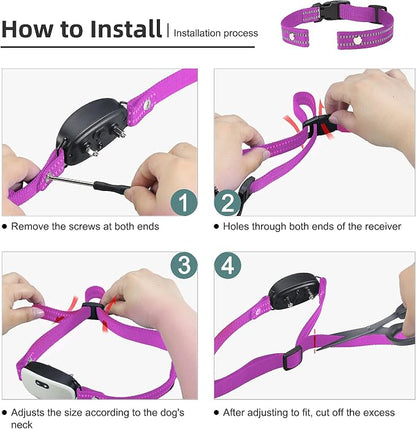 Collar Replacement Strap, Reflective Replacement Nylon Collar Strap Dog GPS - Image 6