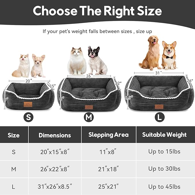 Cat Dog Bed for Pets, Rectangle Pet Bed Gift for Puppy and Kitten, Machine - Image 5