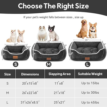 Cat Dog Bed for Pets, Rectangle Pet Bed Gift for Puppy and Kitten, Machine - Image 5