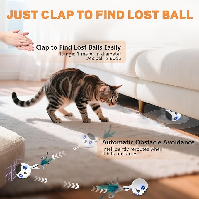 Cat Toys, Interactive Kitten Toys Indoor Cats, USB Rechargeable Electronic - Image 5