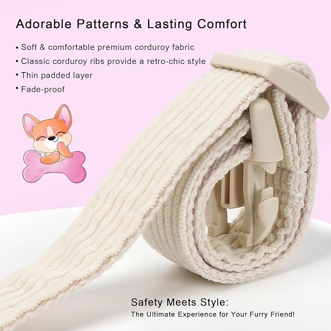 Cute Corduroy Dog Collar - Image 4