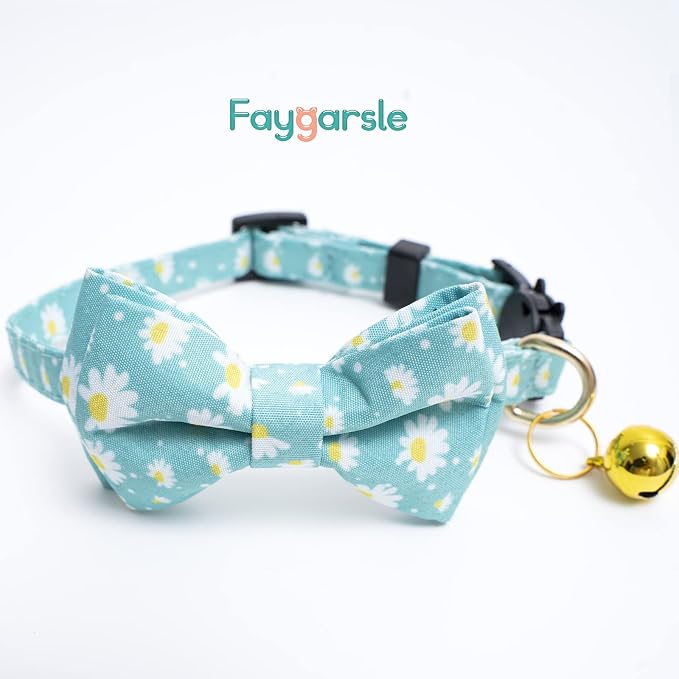 Faygarsle 2 Pack Cotton Designer Breakaway Cats Collar - Image 5