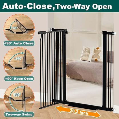 Fairy Baby 40.5" Extra Tall Baby Gate Pressure Mounted, 60.3"-65.7" Extra Wide - Image 5