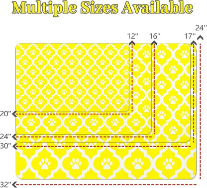 Dog Food Mat 12X20 Inch Pet Feeding Absorbent Mats - Image 4
