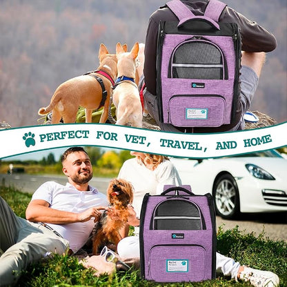 PetAmi Dog Backpack Carrier for Small Large Cat, Ventilated Pet Hiking Backpack - Image 7