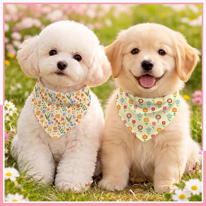Weewooday 50 Pcs Dog Bandanas Bulk Dog Bandanas - Image 3