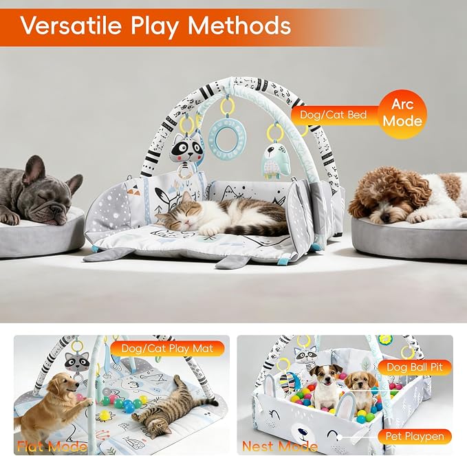 Puppy Play Gym & Cat Activity Mat, - Image 3