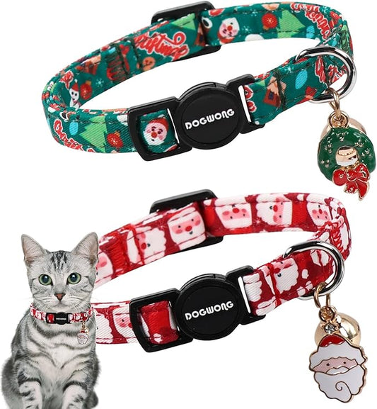 Cat Collar, 2 Pack Cat Collars Breakaway by DOGWONG