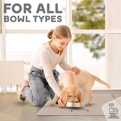 Dog Food Mat - Raised Edges Dogs Mat - Image 6