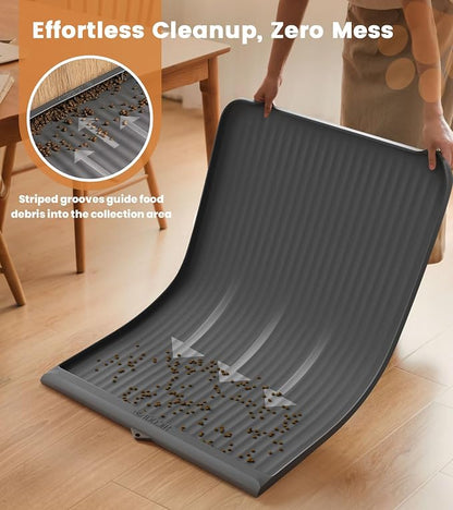 Dog Food Mat 36"x24", Waterproof Pet Feeding Mat - Image 2