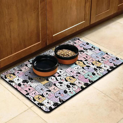 Pet Feeding Mat for Floors Waterproof Dog Mat for Food and Water Absorbent - Image 8