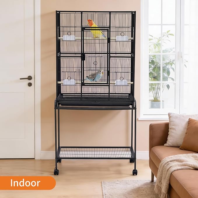 Large Bird Cage, 62.6" H Big Bird Cage - Image 5
