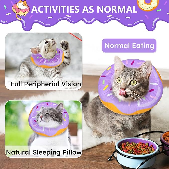 Cat Cone Collar Soft, Cat Recovery Collar - Image 3