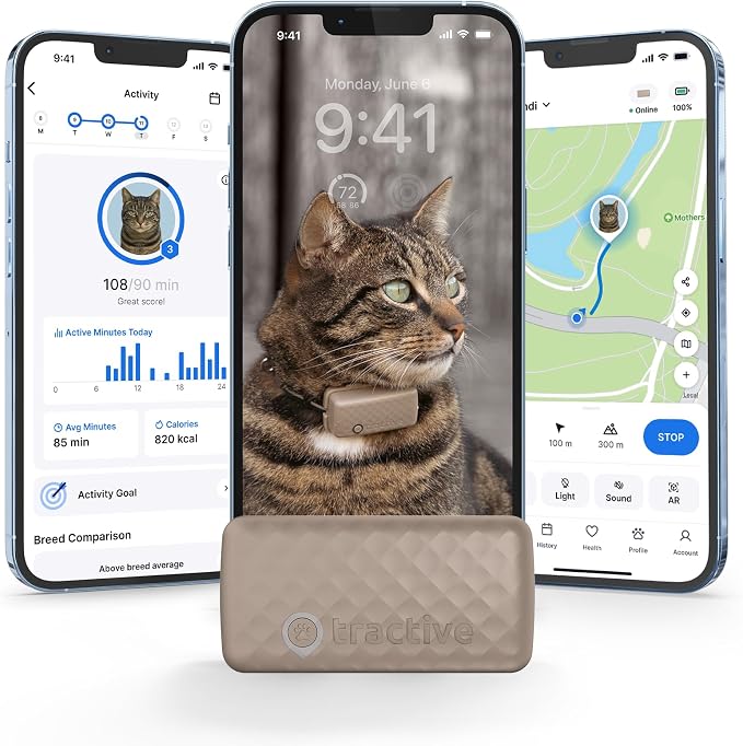 Tractive Smart Cat GPS Tracker | Real-Time Location & Wellness Monitoring by Tractive