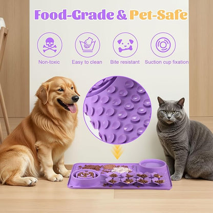 Silicone Lick Mat for Dogs & Cats – Slow Feeder Dog Bowl, Non-Slip Licking Mat - Image 5