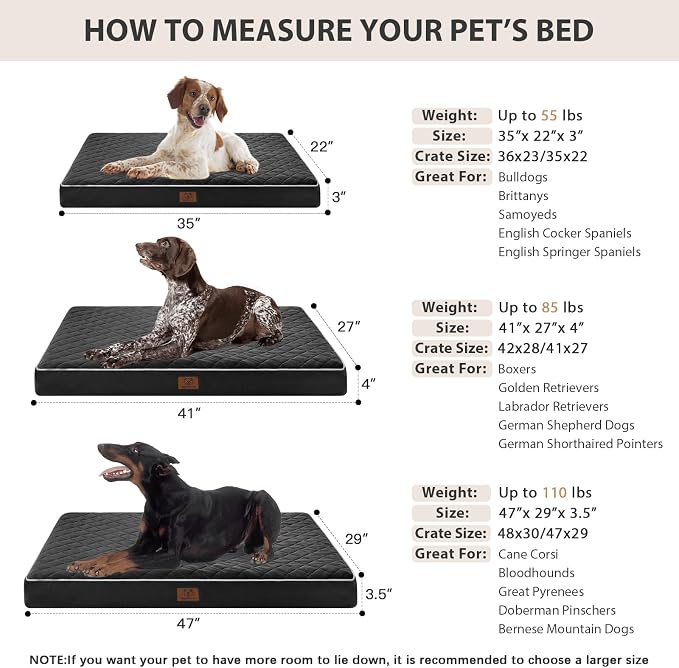 WNPETHOME Orthopedic XXL Dog Beds Large Sized Dog, Waterproof Extra Large Dogs - Image 6