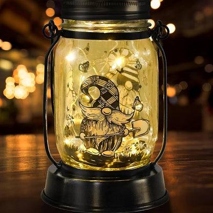 kyoryuger Gnome Gifts for Women/Men Gnome Lovers Solar Lantern Mom Birthday - Image 4
