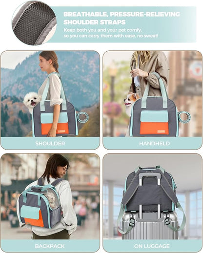 Expandable Cat & Small Dog Carrier Backpack, Soft-Sided Airline-Approved Pet - Image 5