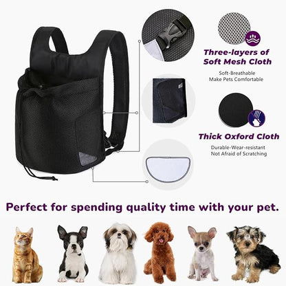 Dog Front Carrier Backpack, Ventilated Mesh Puppy Back Pack - Image 3