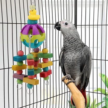 Hypeety Pet Parrot Toy Plastic Colorful Birds Ball - Image 4
