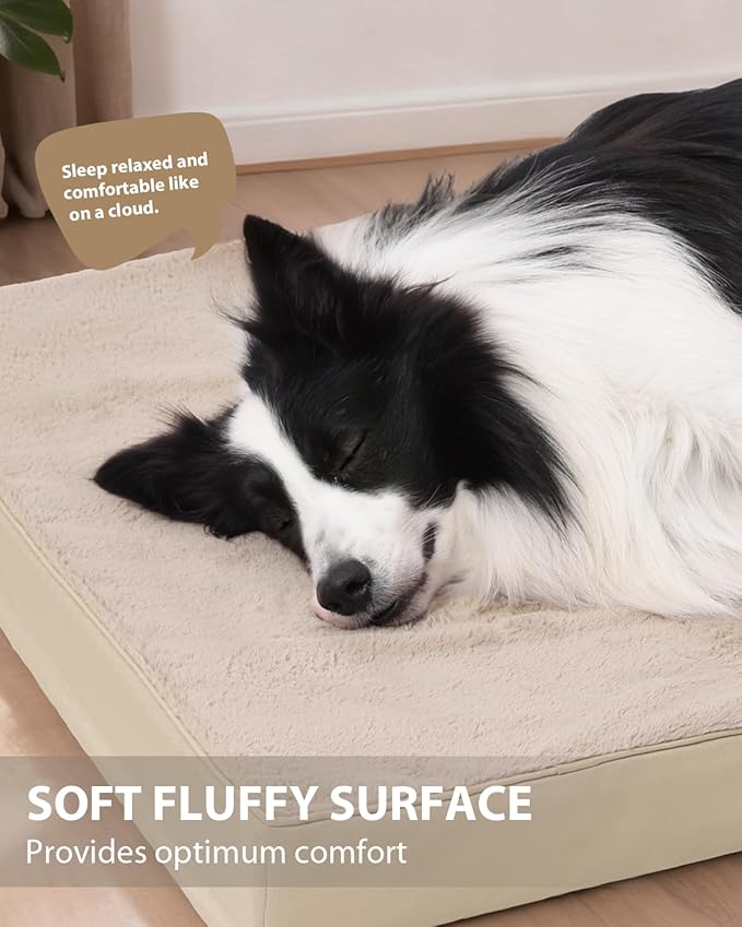 KSIIA Orthopedic Dog Bed Crate Waterproof Pet Mats - Image 3