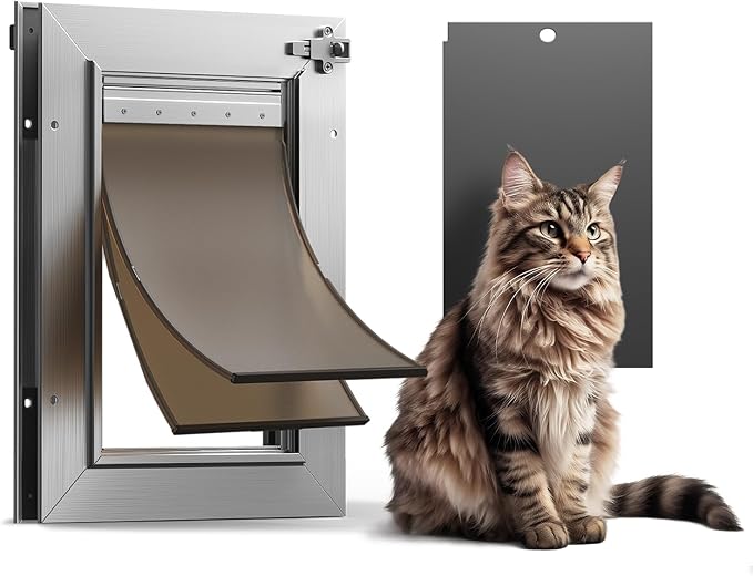 Cat Door, All Aluminum Small Dog Doggy Doggie Door by HomePage