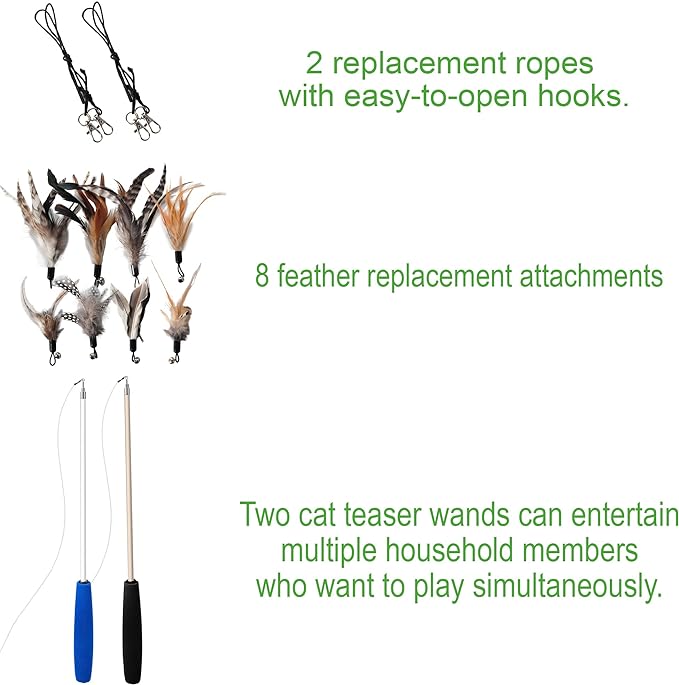 Cat Toys - No Chemical Dyeing Cat Feather Toys - Image 4