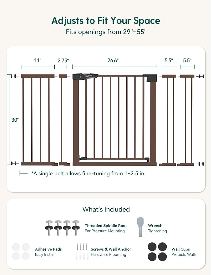 Babelio 29-55" Extra Wide Baby Gate - Image 7