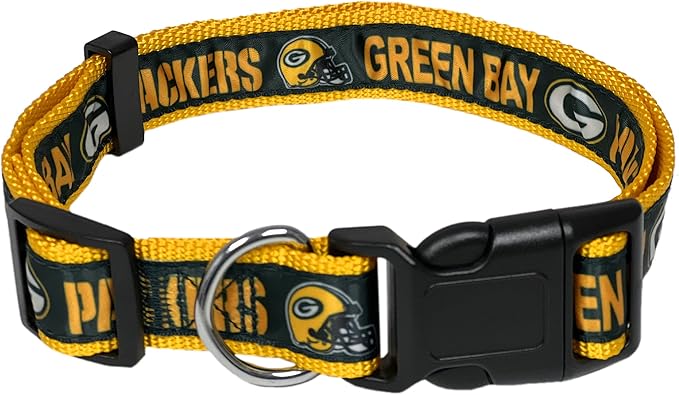 NFL PET Collar Green Bay Packers Dog Collar, Medium Football Team Collar by PETSFIRST
