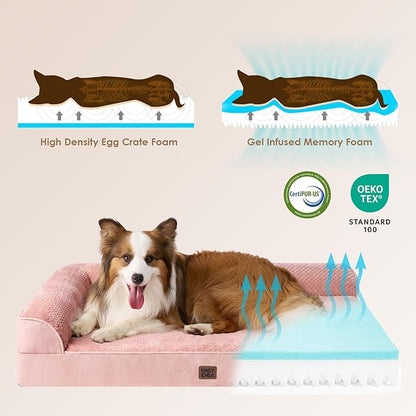 EHEYCIGA Orthopedic Dog Bed Medium Size Dogs, Memory Foam Dog Bed - Image 4