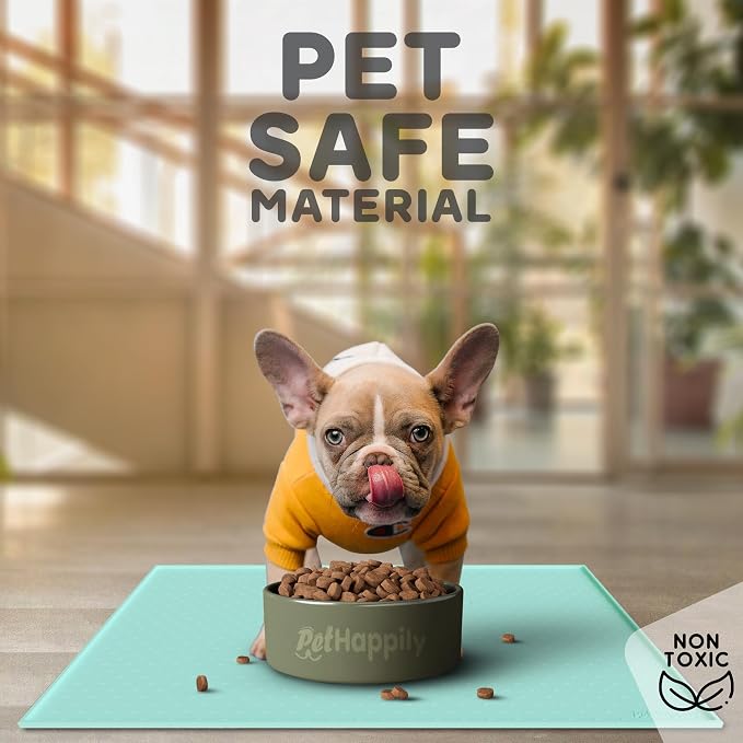Dog Food Mat - 28x18 Raised Edges Dogs Mat - Image 3