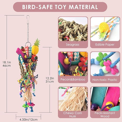 KATUMO Bird Toys, Seagrass Basket Toy - Image 2