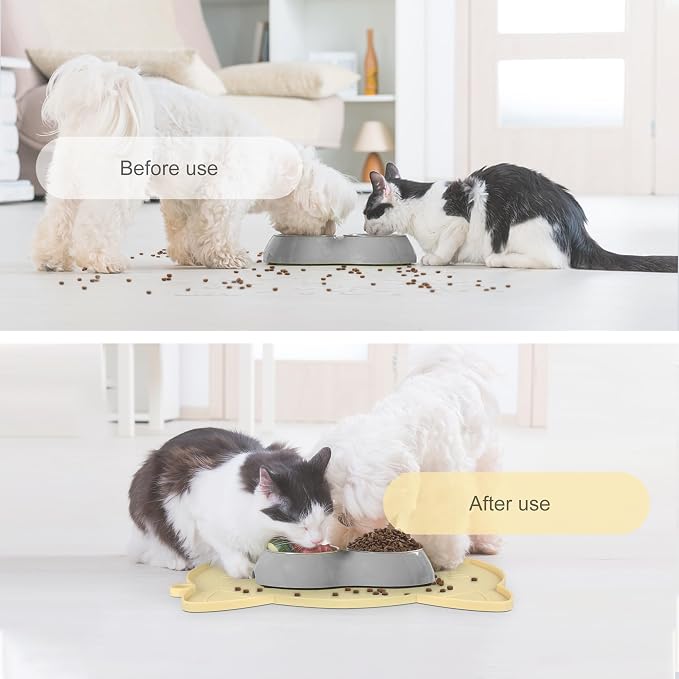 Coomazy Cat Food Mat, Thicker Dog Feeding Mat - Image 4
