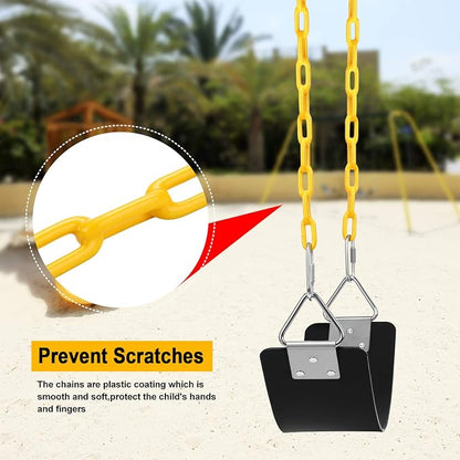AGPTEK Swing Set, Seat with 66 Inch Anti-Rust Chains Thermoplastic Coated - Image 4