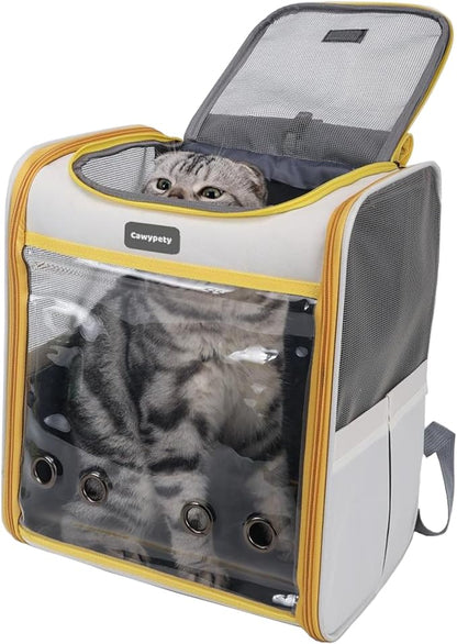 Cat Backpack Carrier, Collapsible and Breathability Cat Carrier Large - Image 2