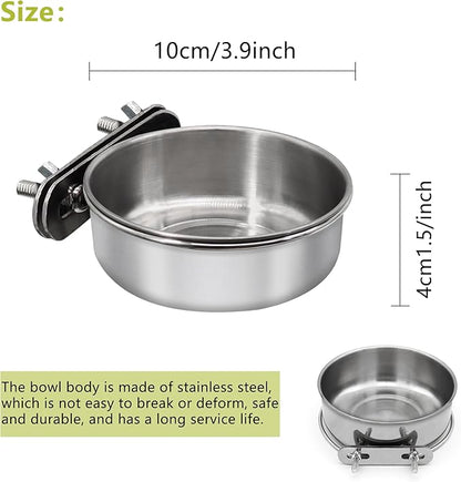 2 Pcs Small Bird Feeding Dish Cups, Parrot Food Bowl Cage - Image 2