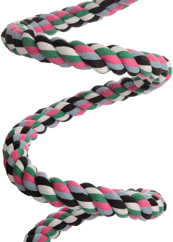 Aigou® Bird Spiral Rope Perch, Cotton Parrot Swing Climbing Standing Toys - Image 5