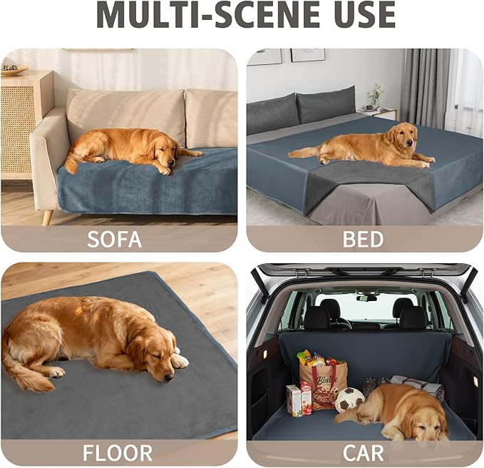 Ameritex Pet Bed Blanket Reversible 100% Waterproof Velvet Super Soft - Image 2