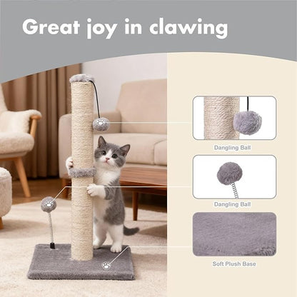 MECOOL Cat Scratching Post Premium Basics Kitten Scratcher Sisal Scratch Posts - Image 2